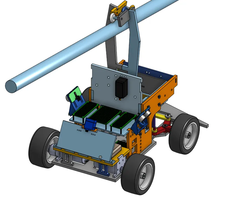 Robot CAD model, front view